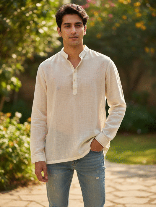 Ivory Classic Cotton Kurta Shirt